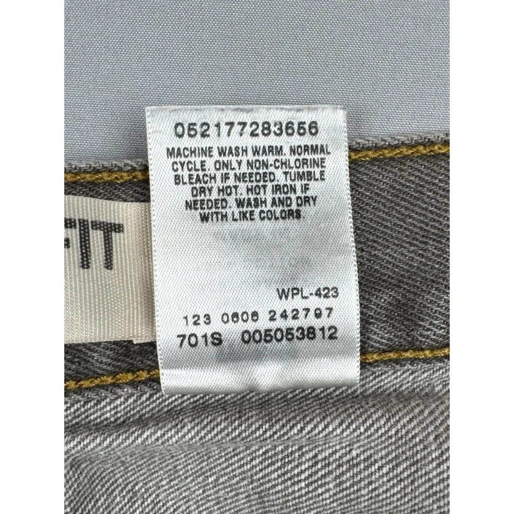 Levi's 505 Regular Fit Jeans Gray Wash Straight Leg Denim 33x30
